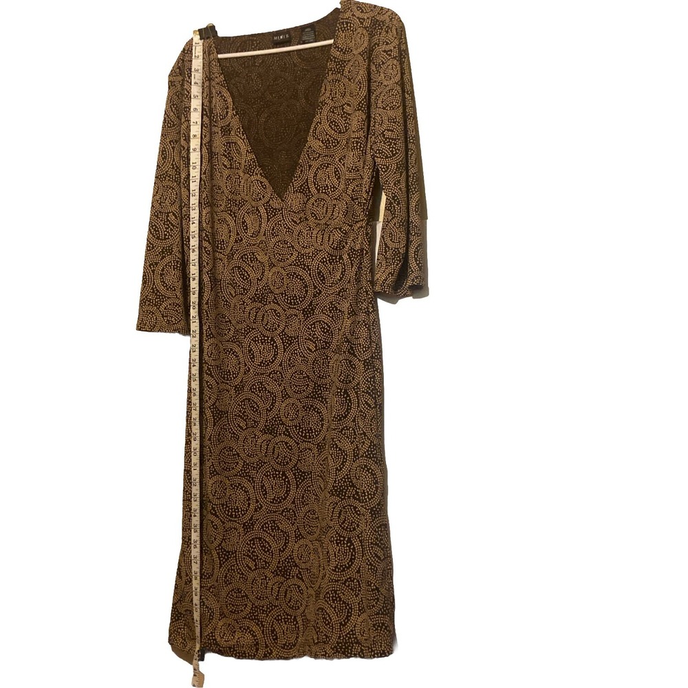 Mixit Woman's dress large beige & brown midi dress mixit brand School Wedding